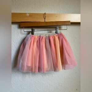 Truly Me by Sara Sara Pink and Orange Tulle Skirt Size 3T
